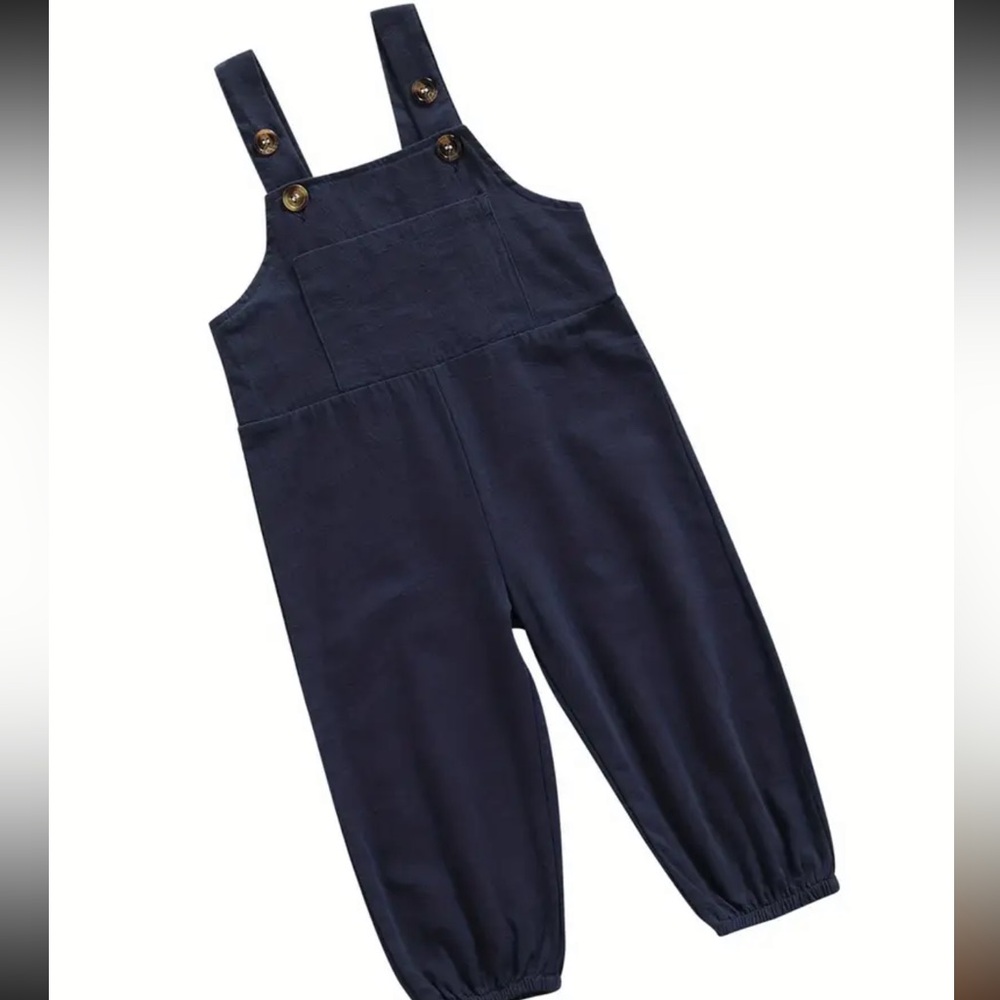 🌸 - Navy Blue Kids Overalls